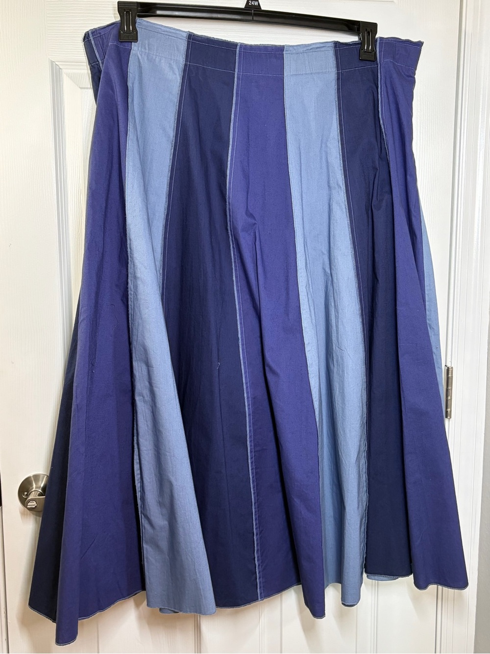 The Pyramid Collection Two-Tone Blue Panel Skirt